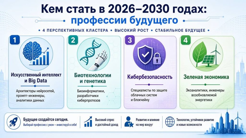 Профессии будущего для школьников зеленая экономика